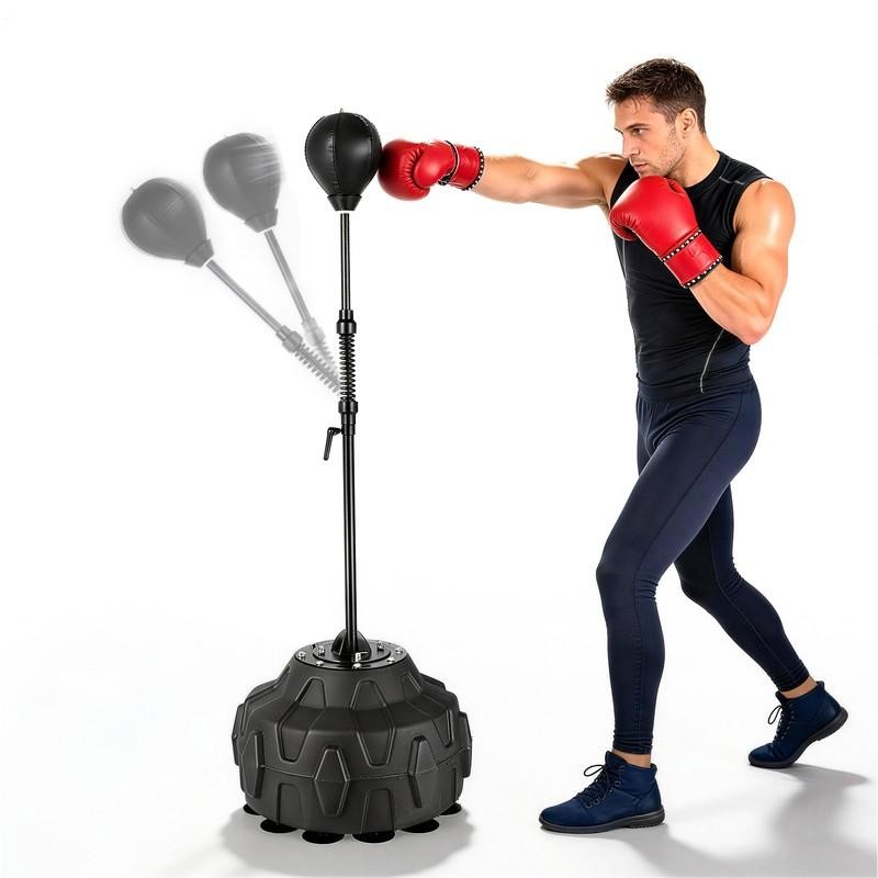 Freestanding Reflex Speed Boxing Bag with Adjustable Stand for Training