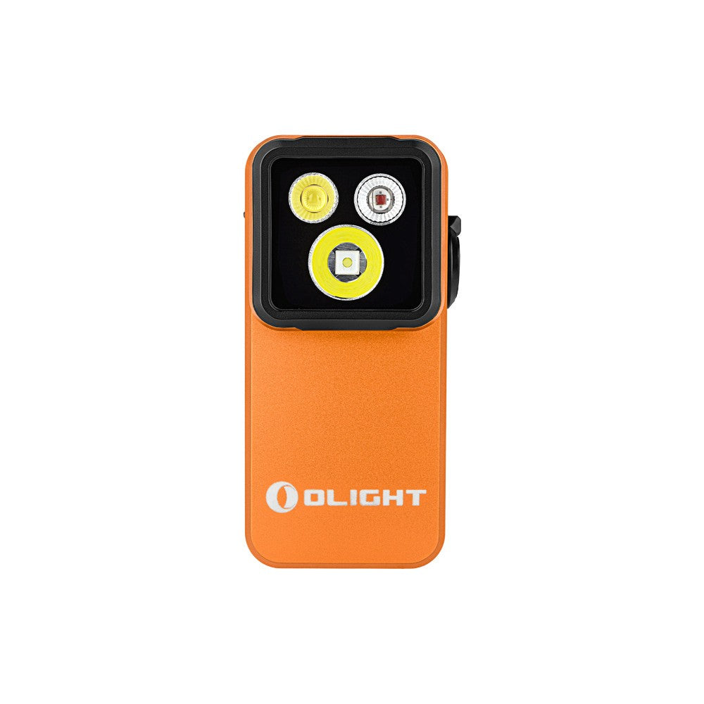 Olight Oclip 2 Pro Premium Orange Flashlight with Flood & Red Light, 530 Lumens
