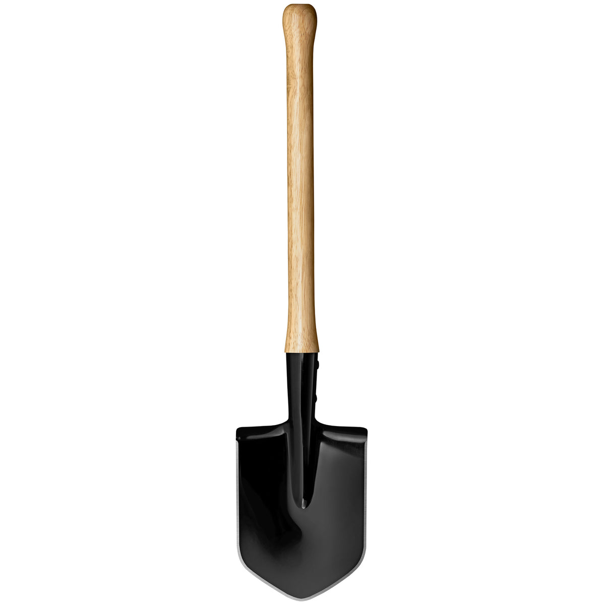 Heavy-Duty Tactical Trench Shovel with Hardwood Handle and Carbon Steel Blade