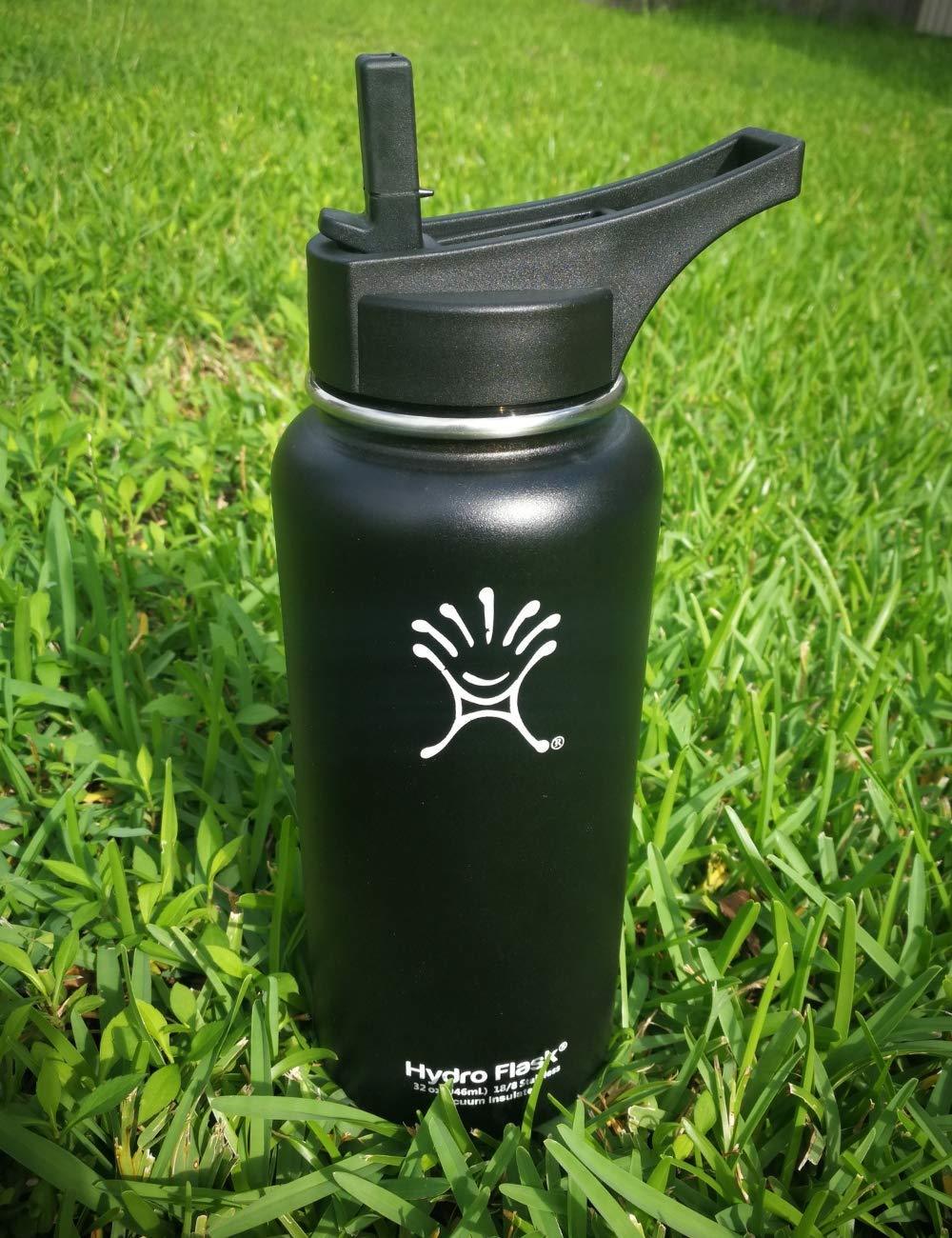 Long Handle Straw Lid for Wide Mouth Water Bottles - Replacement Cap