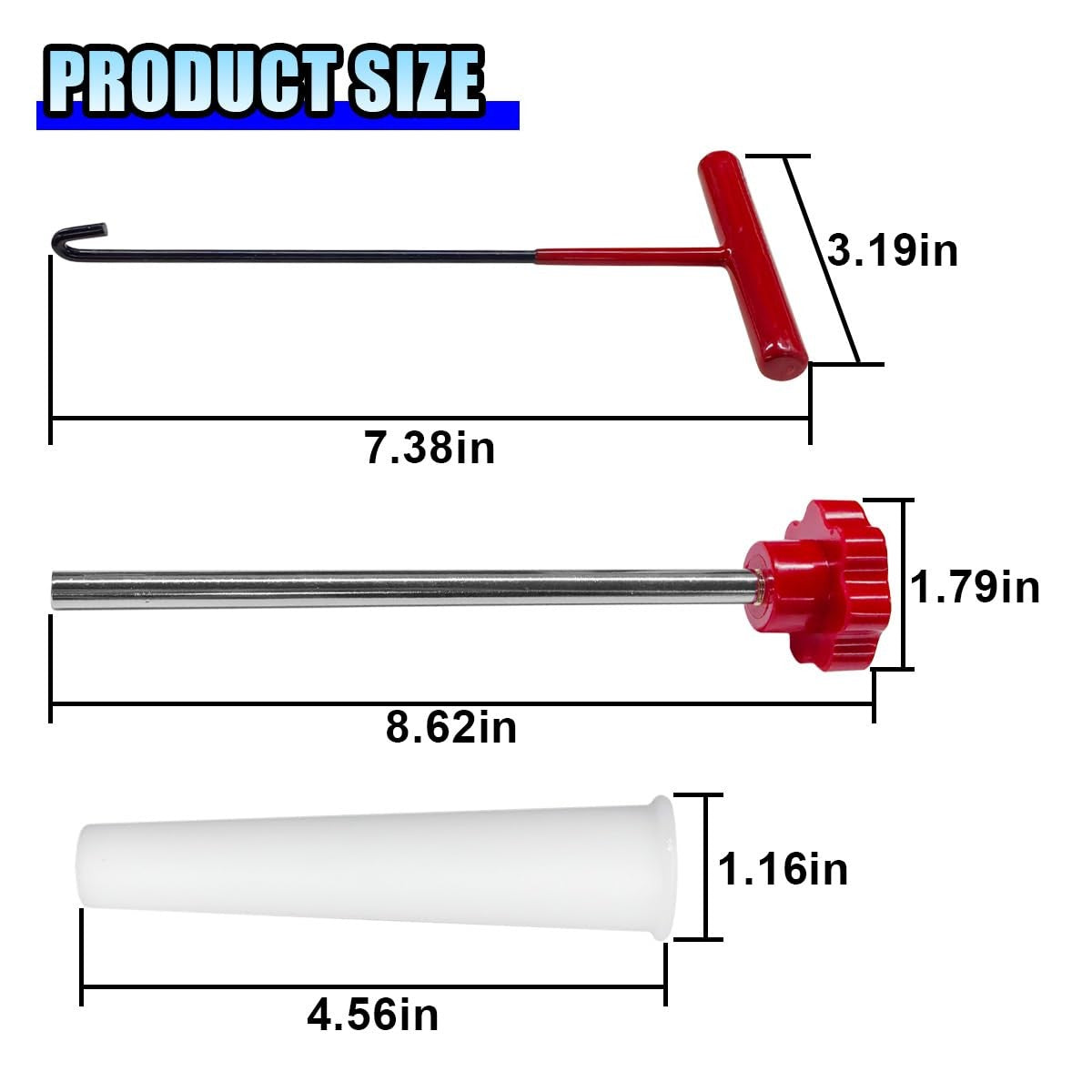 Car Tire Valve Stem Replacement Tool Kit - Quick Change Valve Core, Red