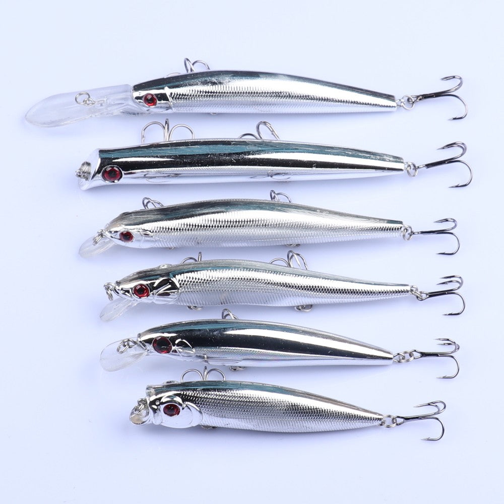 6pcs Minnow Fishing Lures Set - Artificial Bait for Freshwater & Saltwater