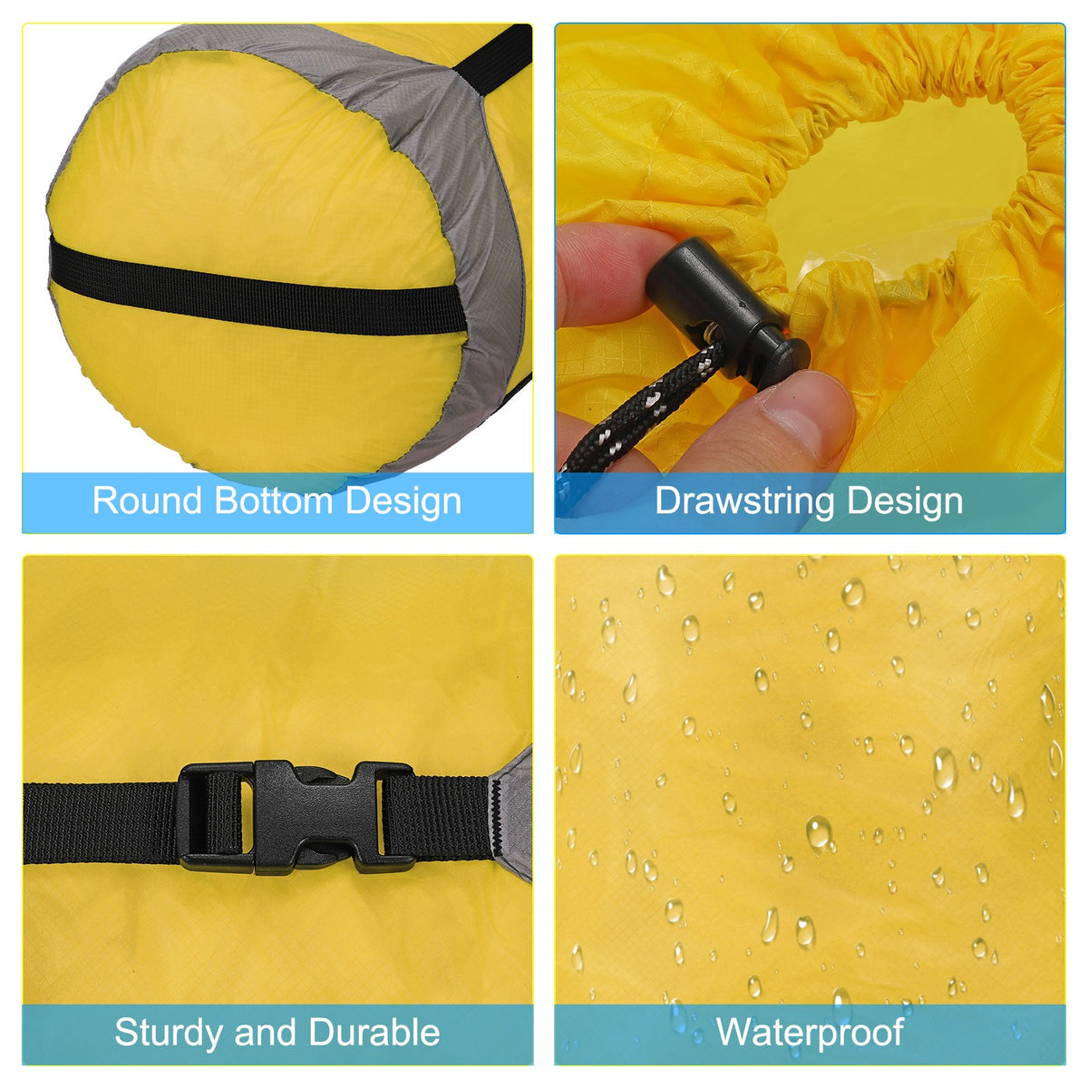 18L Waterproof Compression Stuff Sack for Camping and Outdoor Gear - Yellow