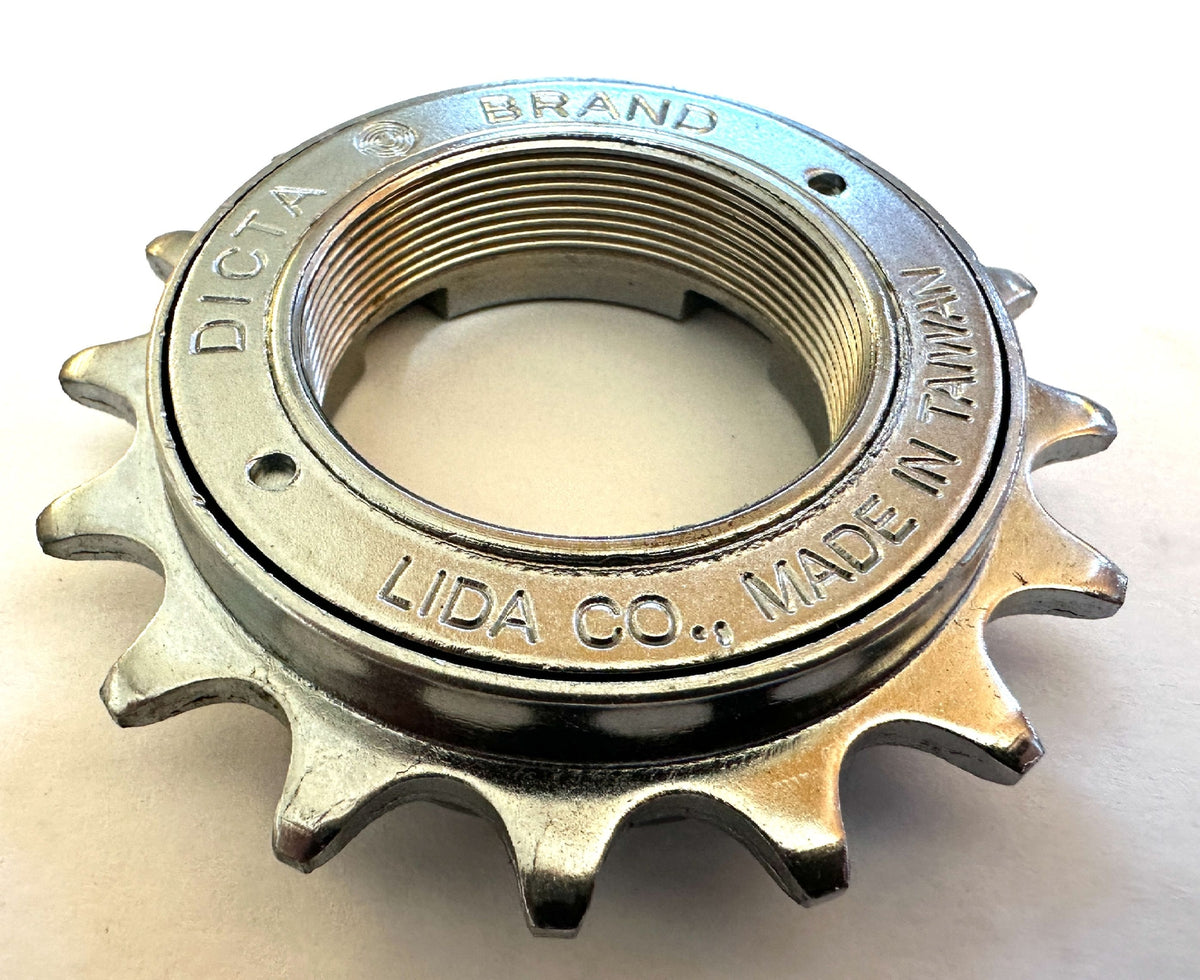 16 Tooth Bicycle Freewheel - Single Speed BMX COG Chrome Plated 1/2" x 1/8"