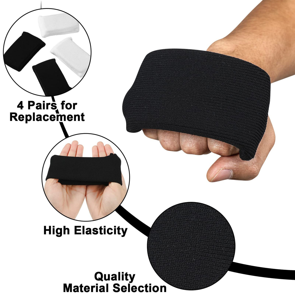 Boxing Knuckle Guards with Gel Padding - 4 Pairs for Boxing, Muay Thai, Kickboxing