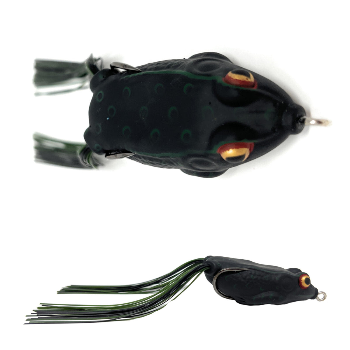 Topwater Bass Fishing Frogs 2.5 Inch 2 Pack - Weedless Hollow Body Lures