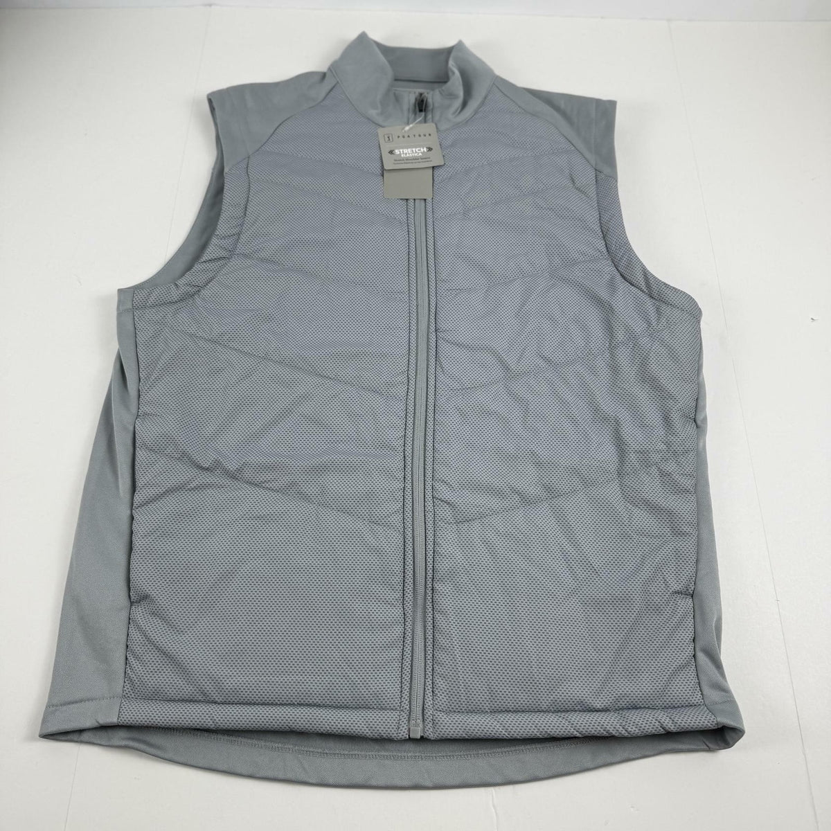 Men's Insulated Golf Vest - Regular Fit, Quarry Gray, 2XL