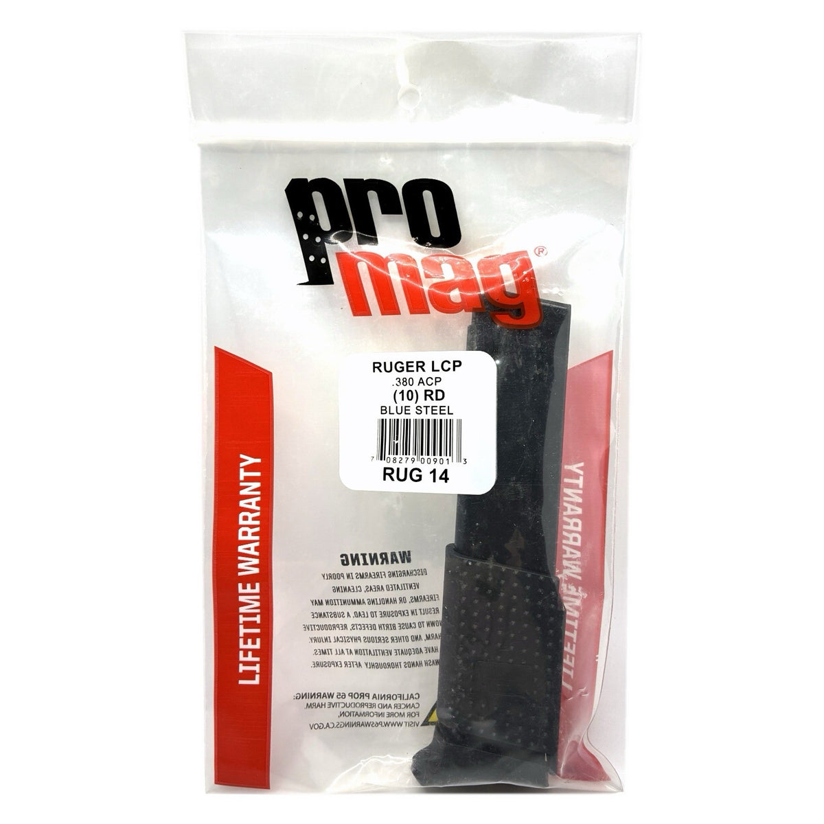10-Round Steel Magazine with Grip Extension for Ruger LCP .380 ACP