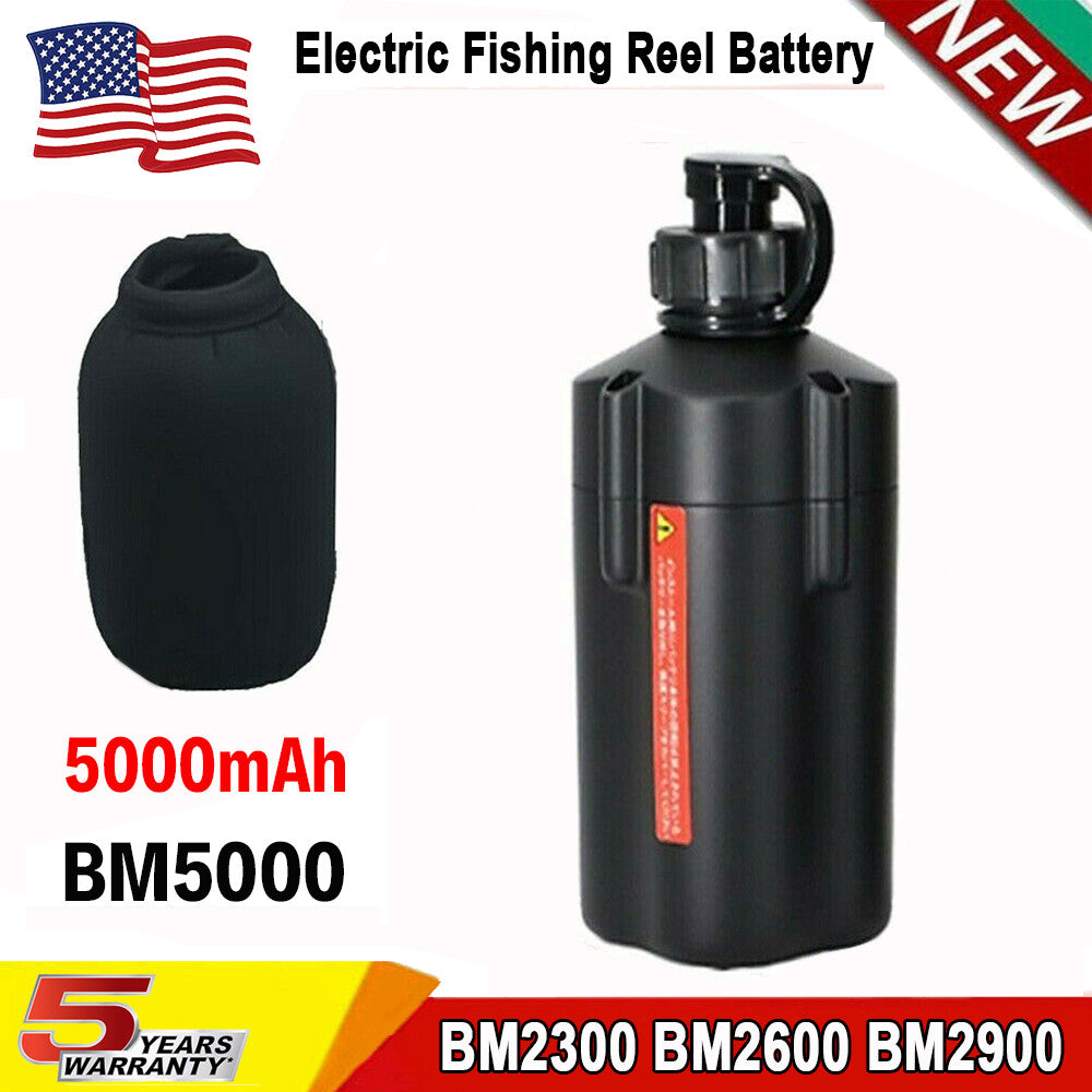 Electric Fishing Reel Battery 5Ah for Daiwa BM5000 BM2900 BM2300 Tanacom 1000