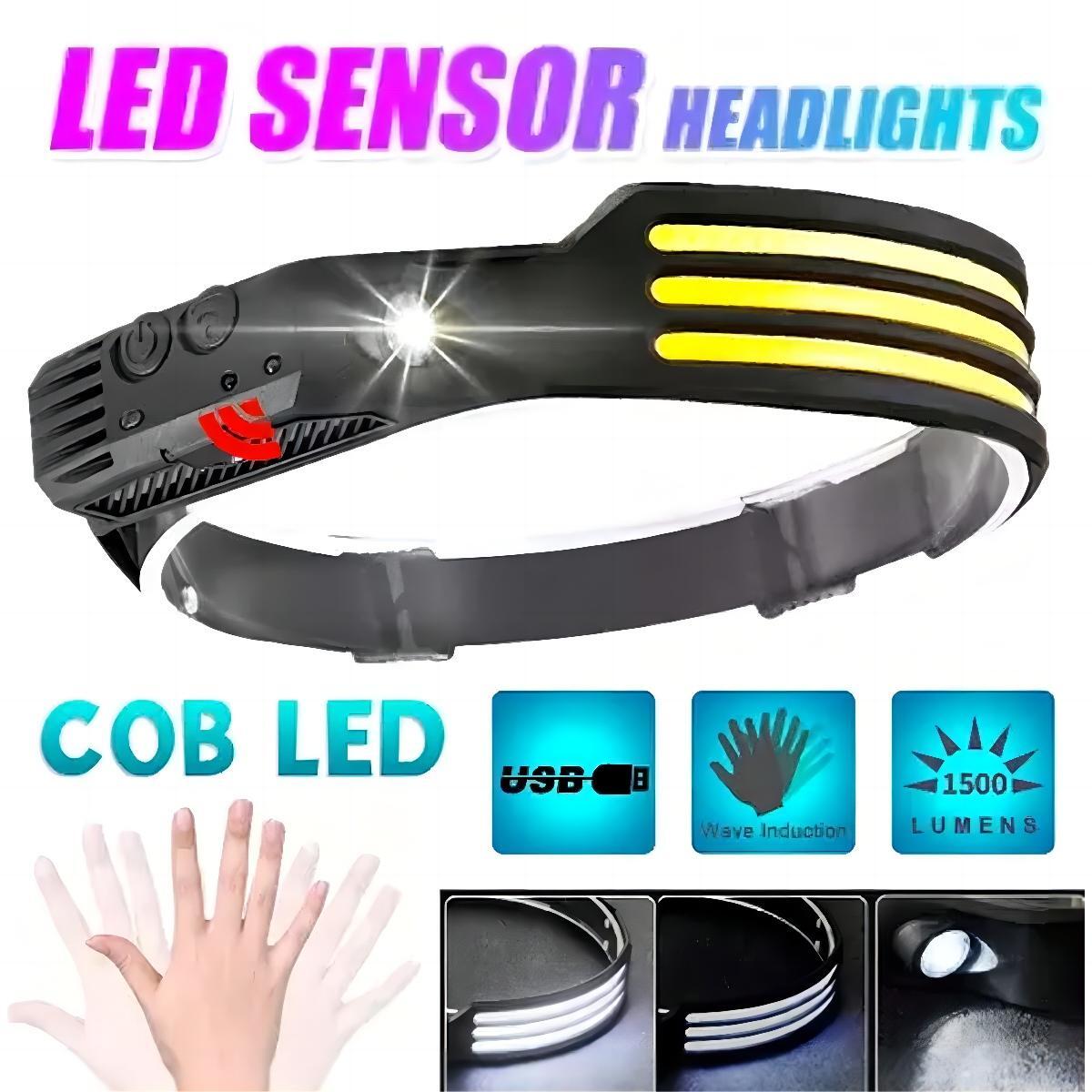 Head Mount LED Headlamp with 5 Light Modes for Indoor & Outdoor Use