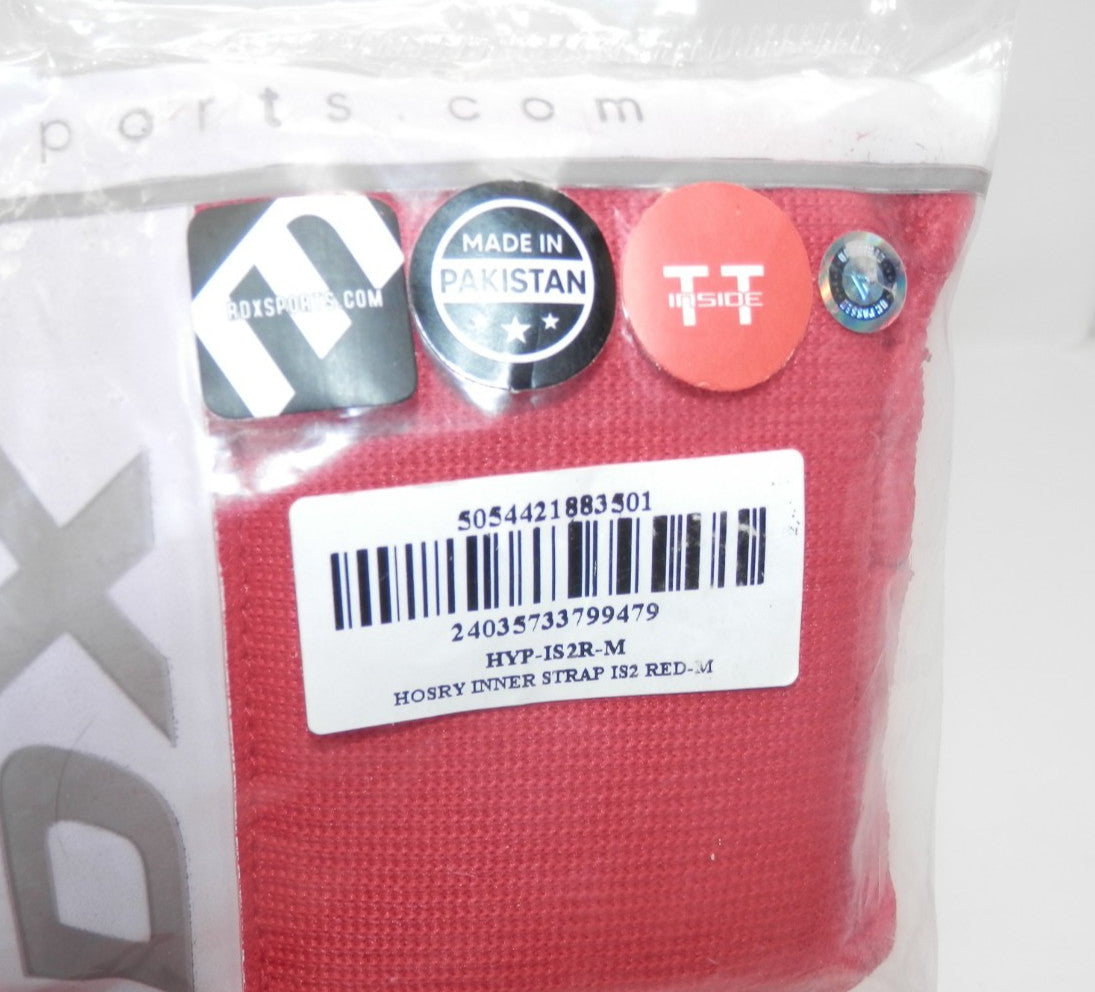 Boxing Hand Wraps Pair - Padded Muay Thai MMA Training Gloves, Medium Red