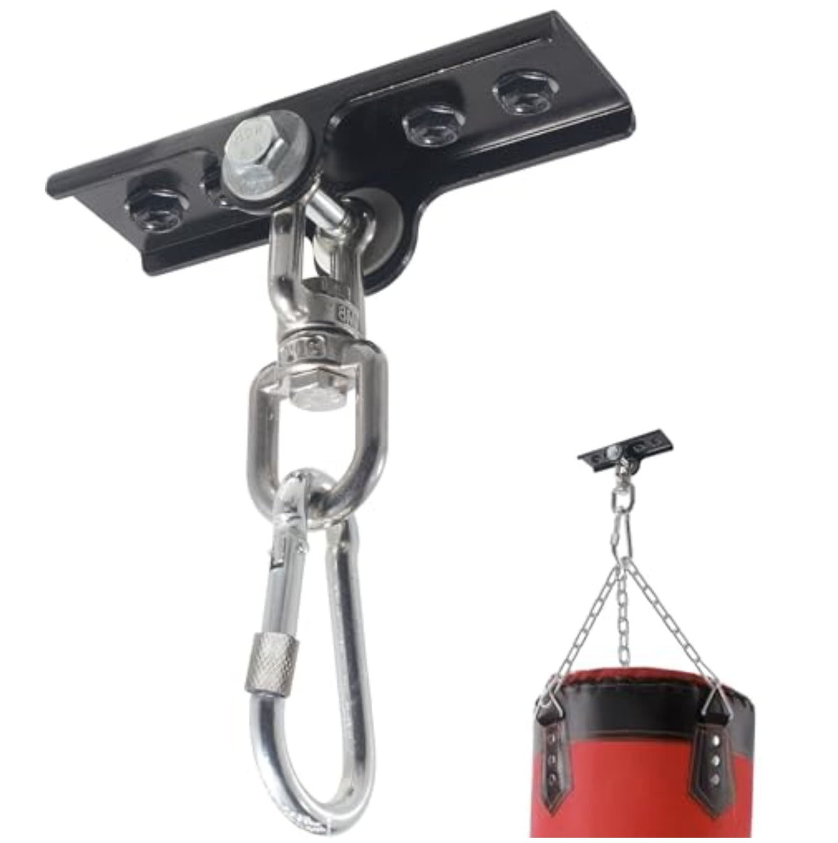 Heavy Duty Punching Bag Hanger with 360 Swivel Steel Ceiling Mount - 300 lbs