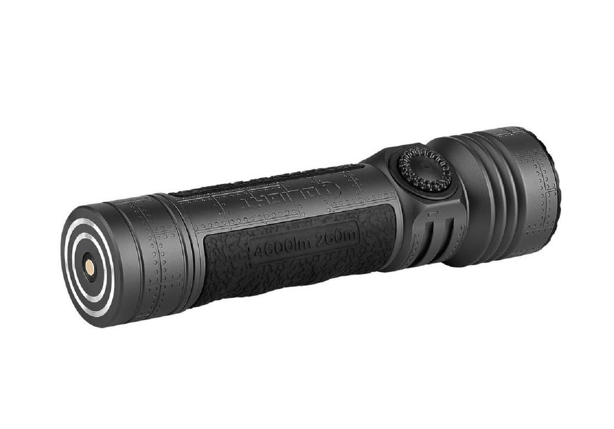 High Power Tactical Flashlight 4600 Lumens with Holster - Seeker 4 Pro