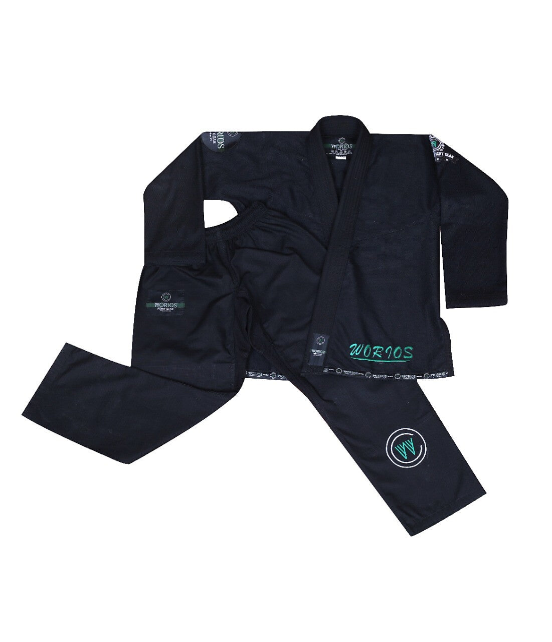 Lightweight Kids BJJ Gi Grappling Kimono - Black, Multiple Sizes