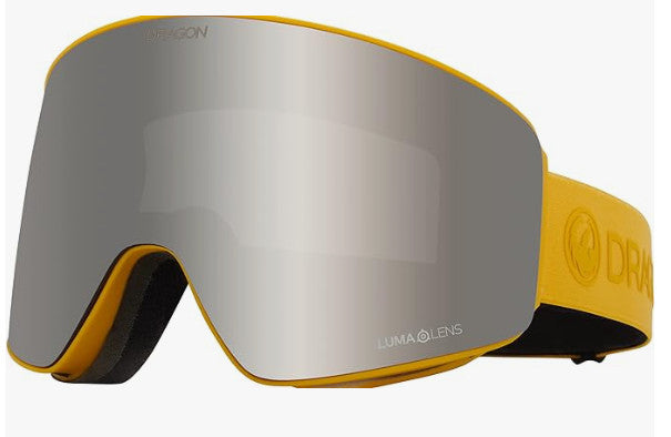Dragon PXV Ski Snow Goggles Dijon Yellow Silver Ion