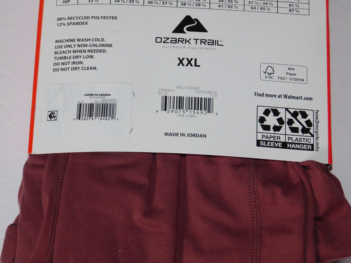Women's XXL Pink Base Layer Leggings Warm Activewear Tights