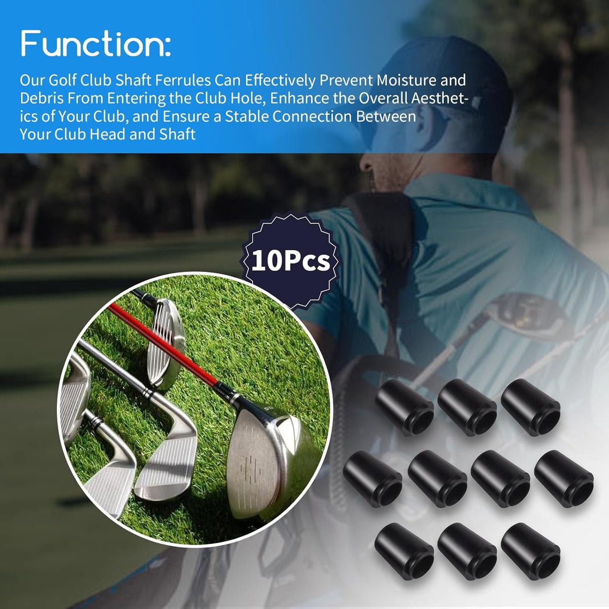 10Pc Golf Club Ferrules .355 for Titleist T100 T150 T200 T250 T350 CB MB