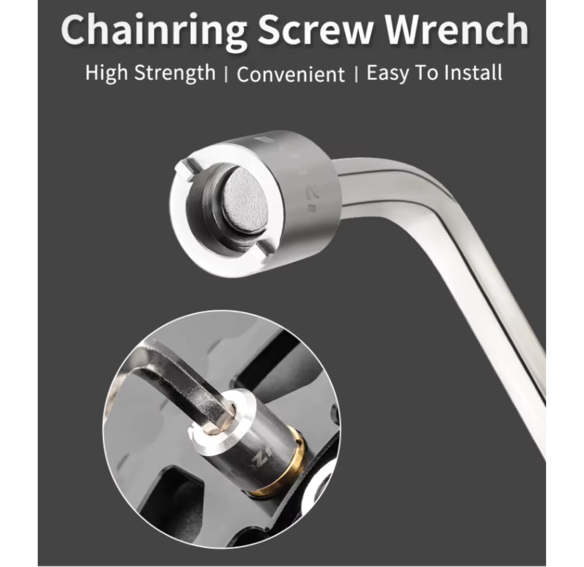 Bicycle Chainring Nut Wrench Tool for Installation & Removal - MTB & Road Bikes