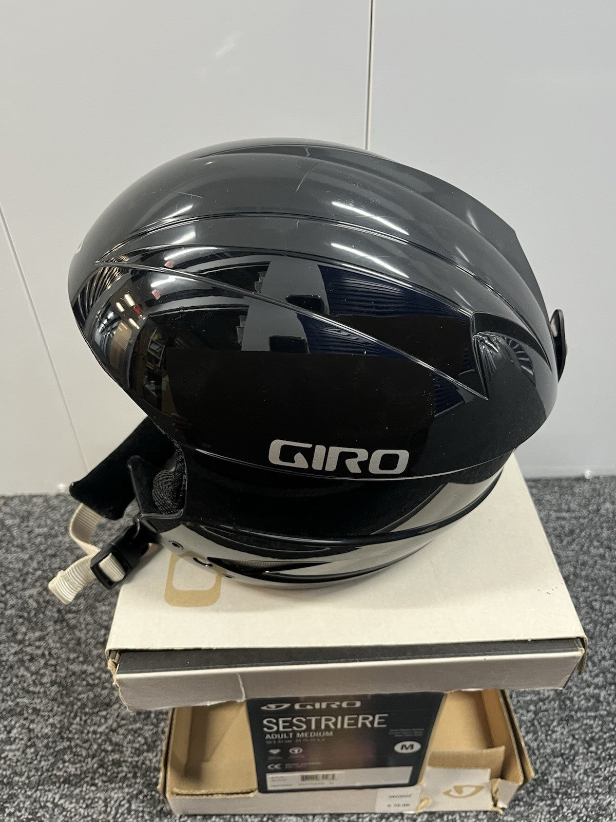 Adult Ski Helmet - Black Giro Sestriere for Skiing & Snowboarding