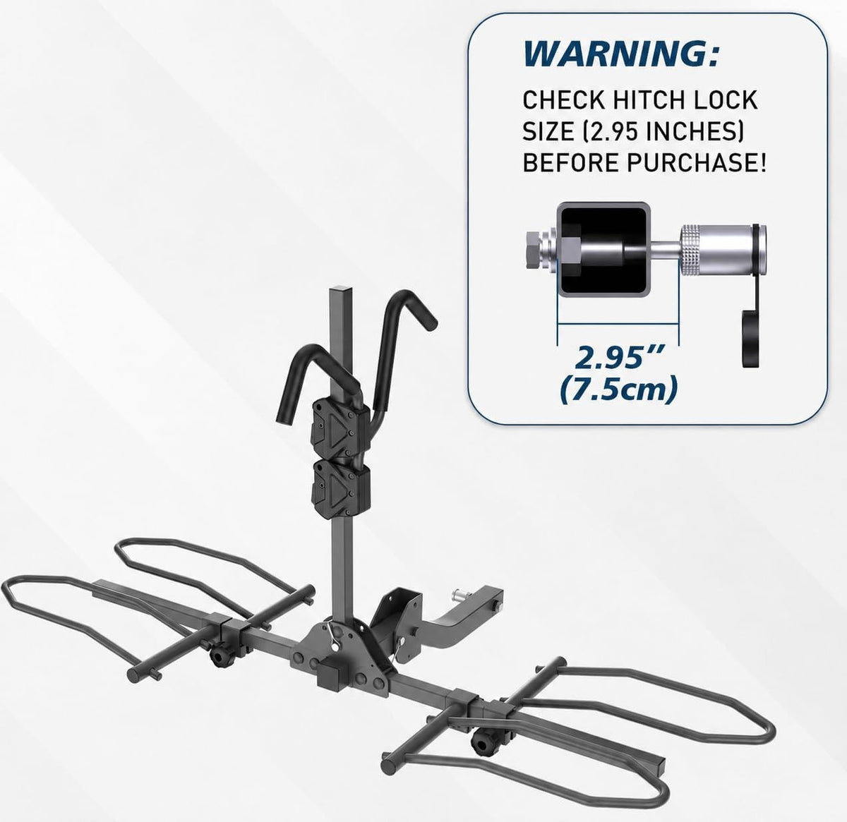 Heavy Duty Bike Hitch Rack for 2 Bikes 160LBS Capacity 2-Inch Receiver