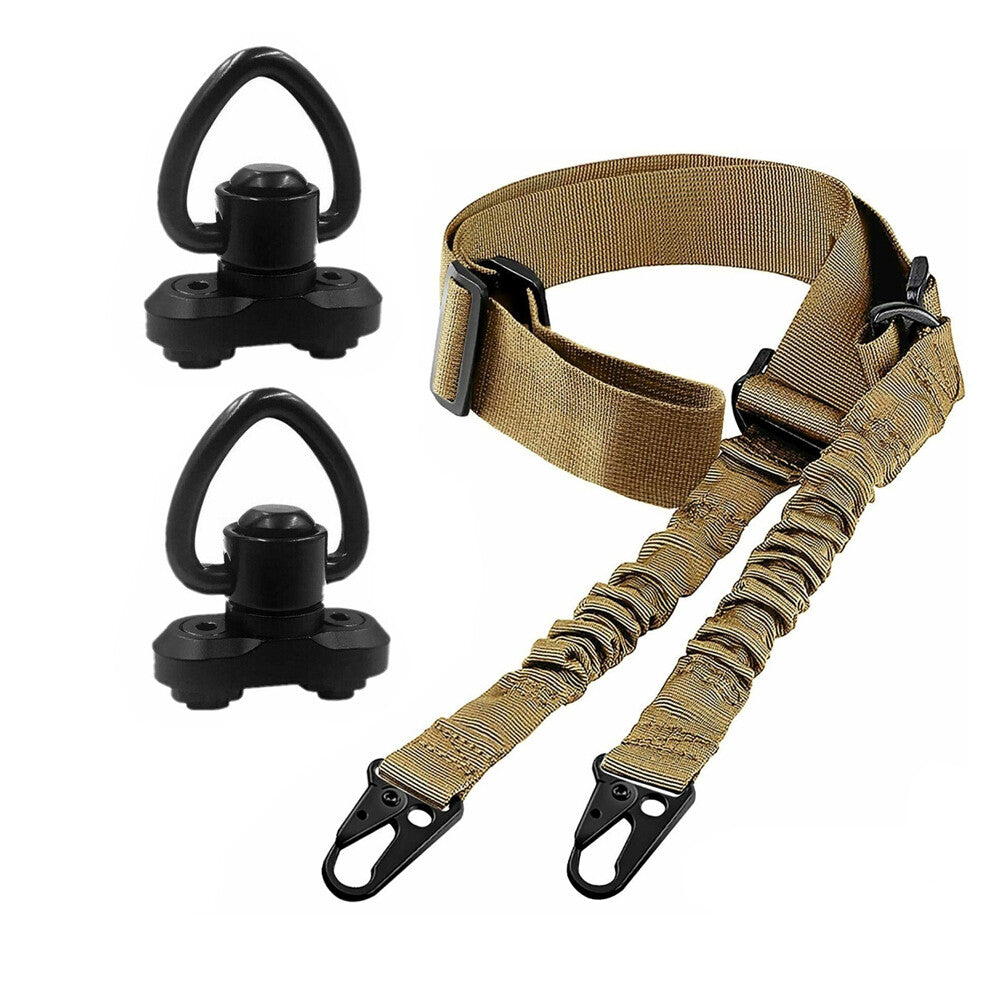 2 Point Rifle Sling with Quick-Detach QD Swivels & Mounts