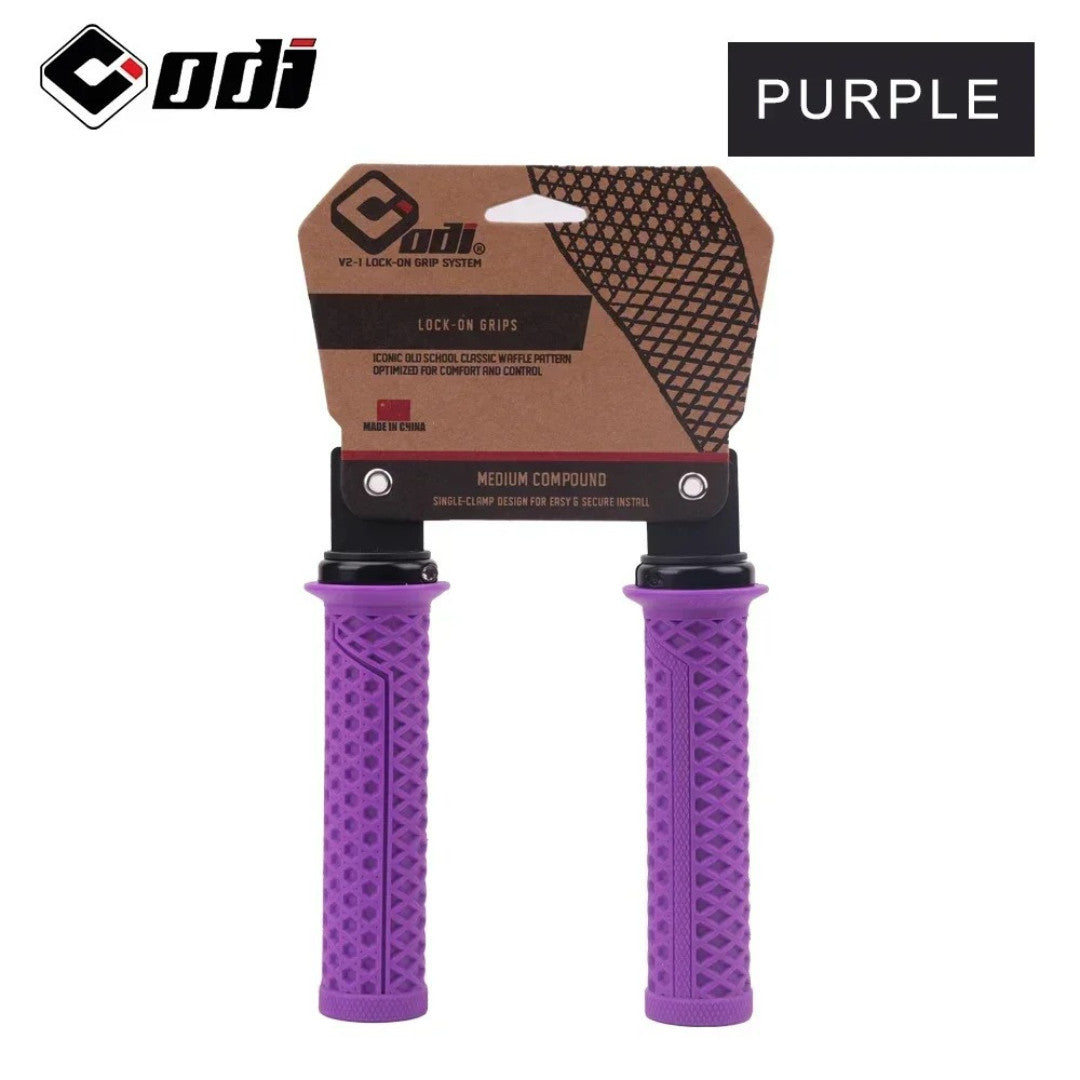 Lock On Mountain Bike Grips - Flanged Handlebar Grips for MTB, BMX & Urban Bikes - Multiple Colors