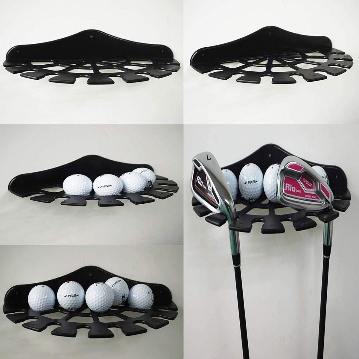 Golf Club Wall Mount Rack 2 Pack Putter Holder Storage Organizer