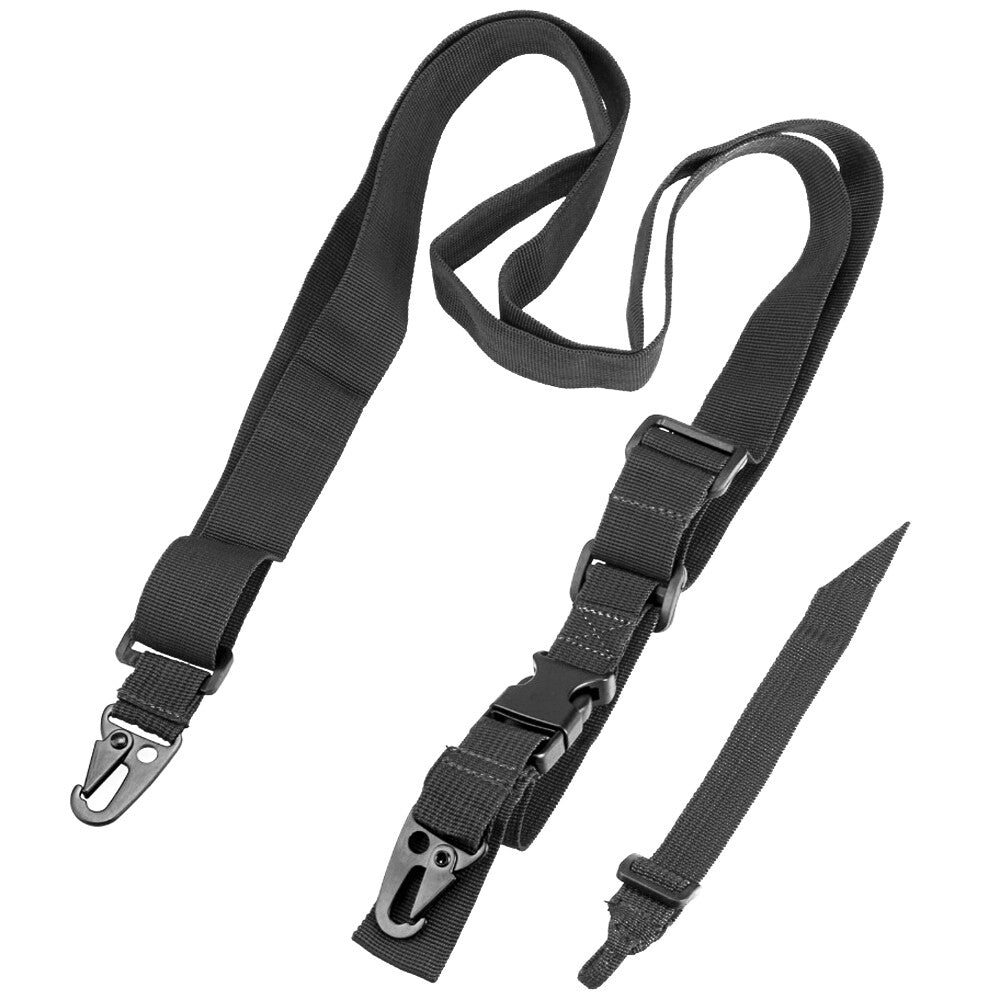 Adjustable 3 Point Rifle Sling with Quick Detach Mount Black Tactical Gear