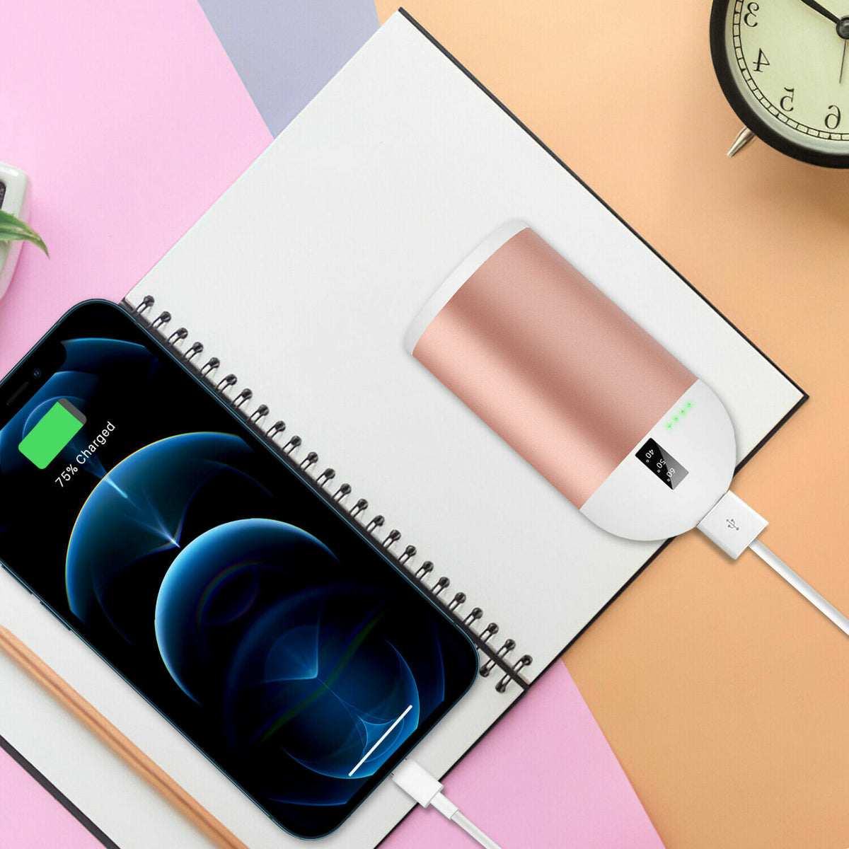 Rechargeable Hand Warmer 10000mAh USB Power Bank with Multiple Temps