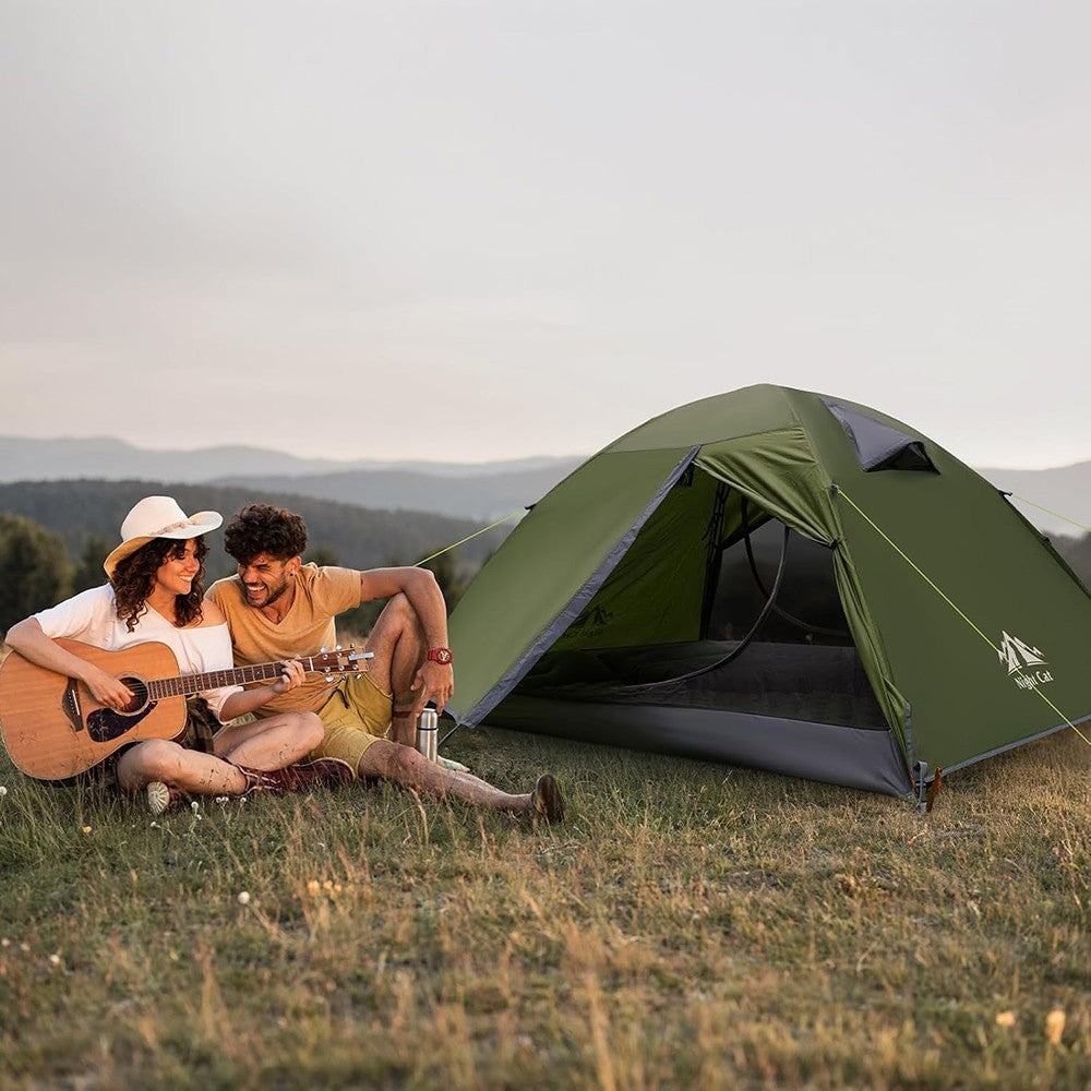 2 Person Waterproof Backpacking Tent with Aluminum Frame for Camping and Hiking