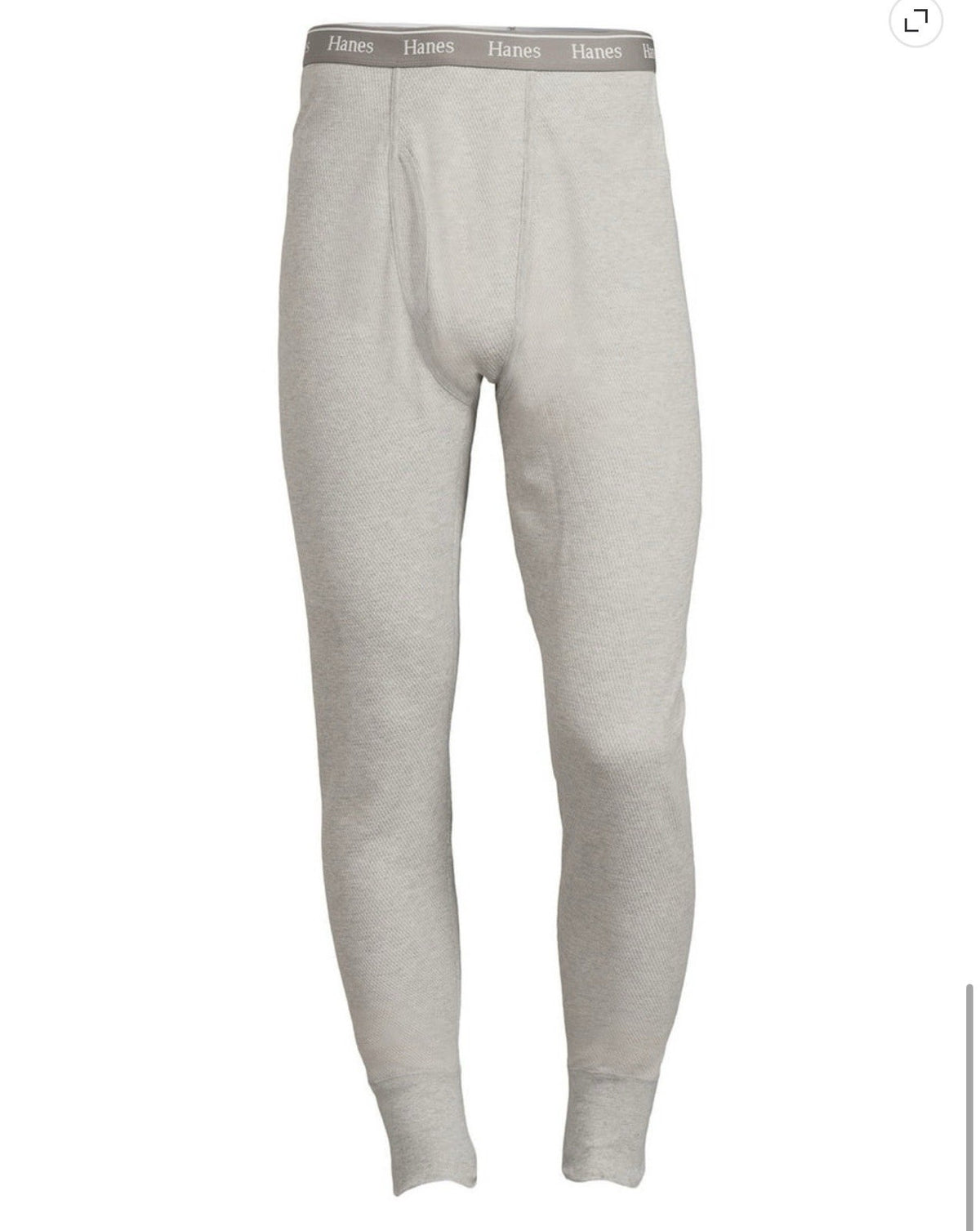 Men's Thermal Pants Gray Medium Elastic Waist for Cold Weather