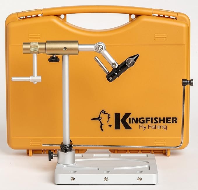 Fly Tying Vise with Rotary Function - Gold Finish, Adjustable Tension