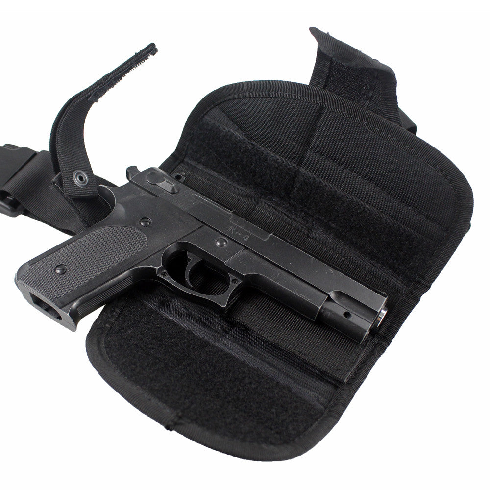 Tactical Drop Leg Holster for Pistol Adjustable Thigh Gun Holster Black