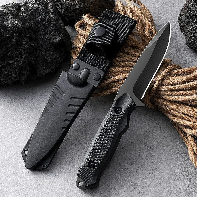 Outdoor Camping & Hunting Pocket Knife with Sheath - High Hardness Steel