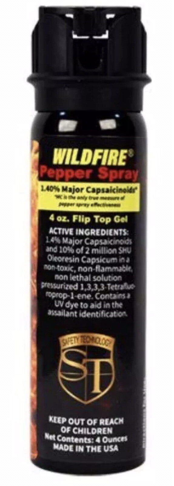 Hot Gel Self Defense 4oz 1.4% Major Capsaicinoids UV Dye