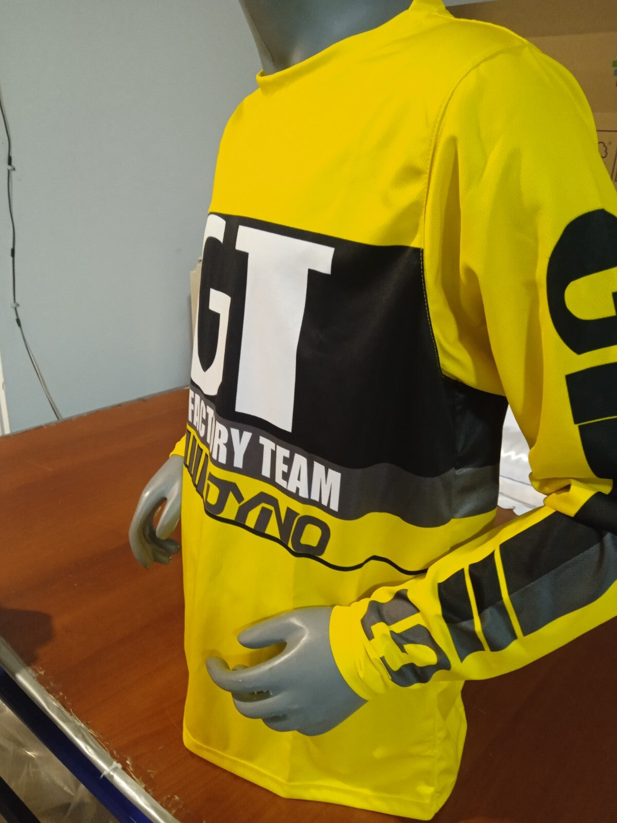 Men's BMX Cycling Jersey - Old School Race Bike Design, Moisture-Wicking, UV Protection XL