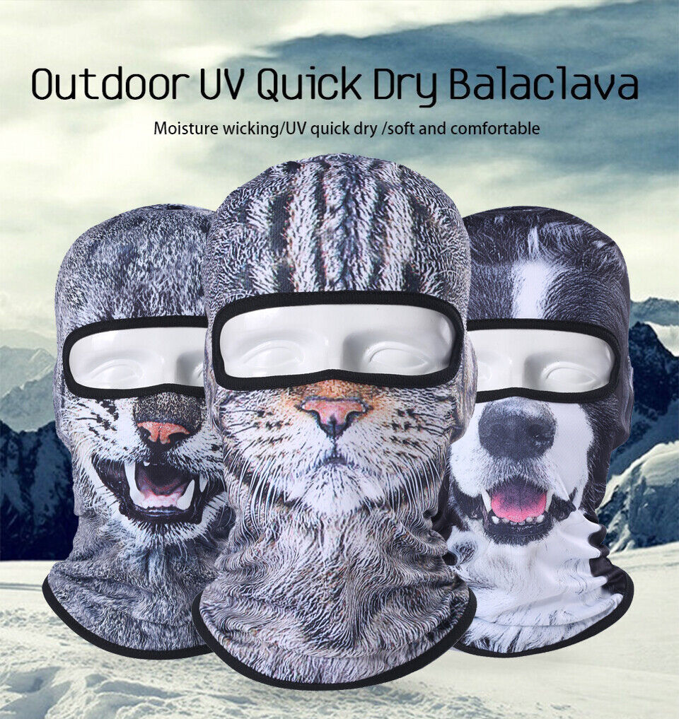 Animal Ears Hood Balaclava Full Face Cover for Winter Ski & Outdoor Activities