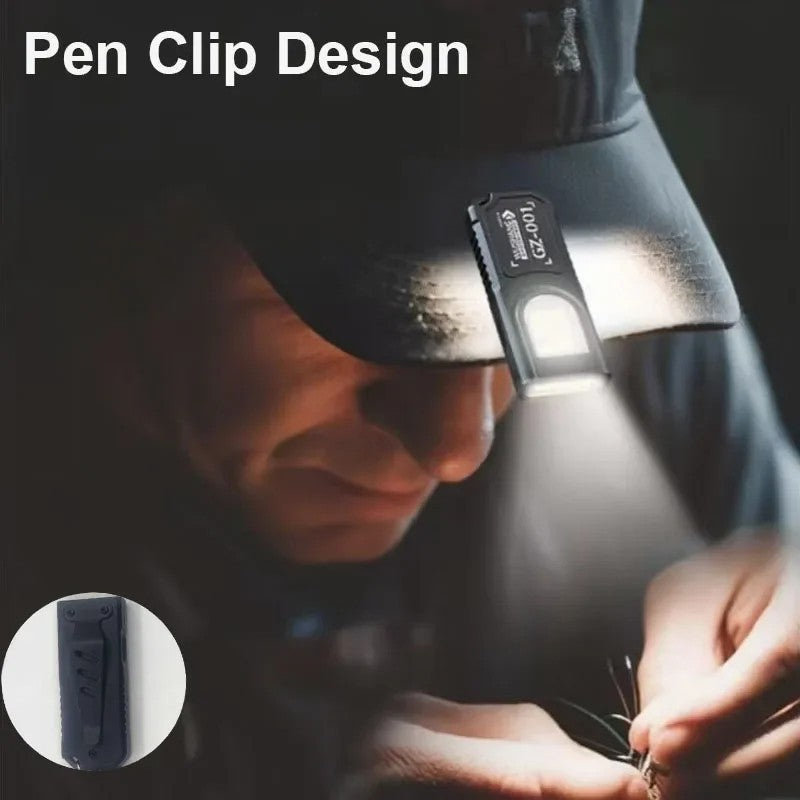 Mini LED Keychain Flashlight USB Rechargeable Waterproof Emergency Torch