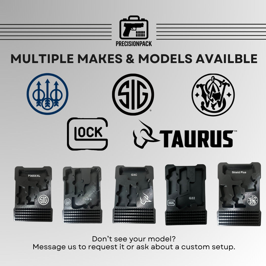 Gun Storage Insert for Smith & Wesson M&P9 Shield X with Optic - Milwaukee Packout Compatible