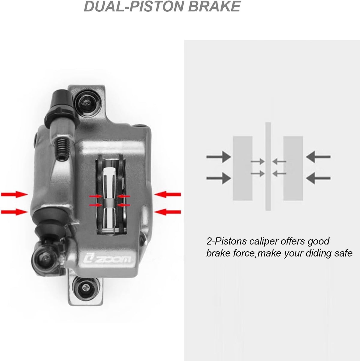 Hydraulic Disc Brake Set for MTB & E-Bike - Front & Rear Line Pulling System