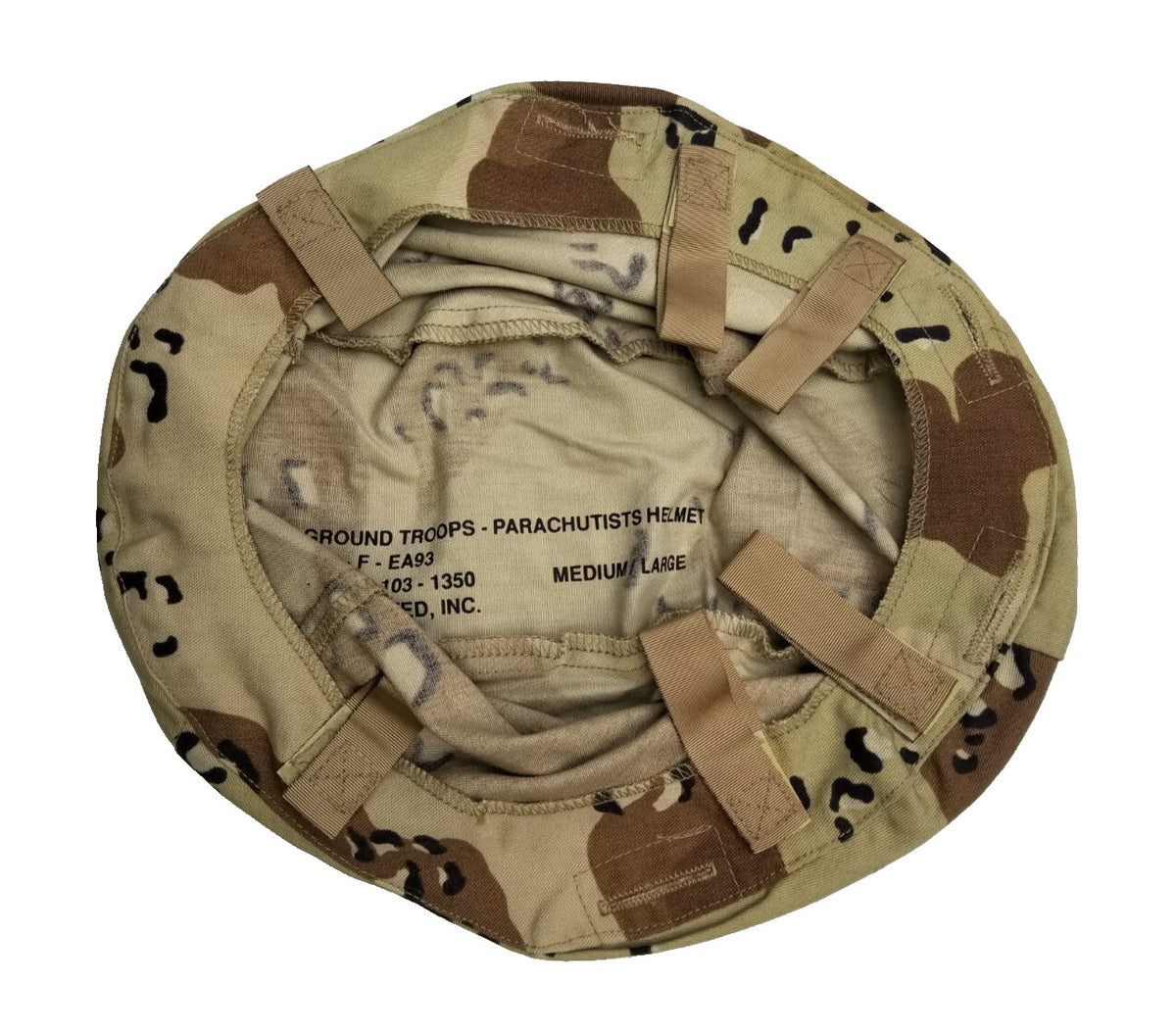 US Military Helmet Cover - 6 Color Desert Camo for PASGT Helmets, MED/LRG