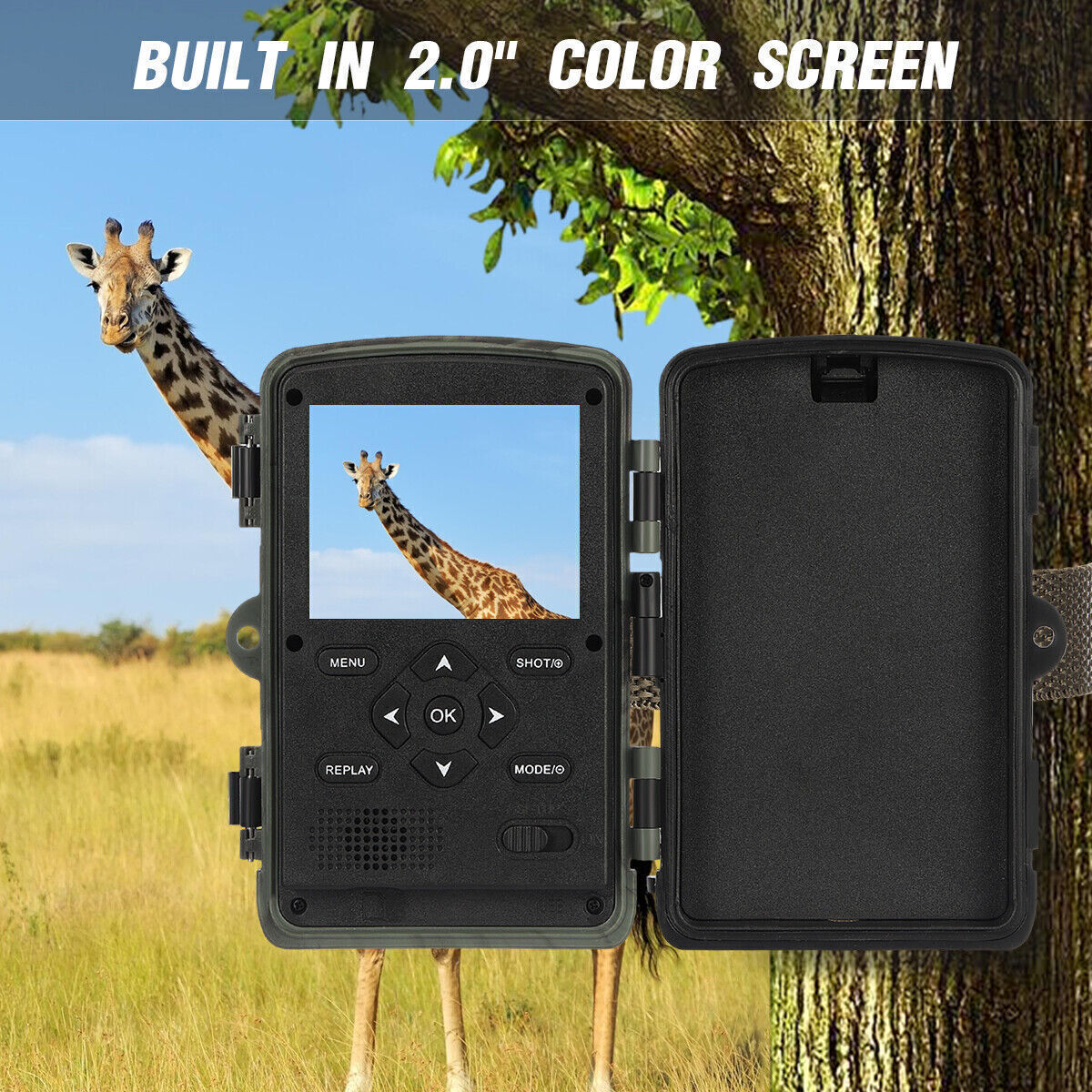 50MP 4K Wildlife Trail Camera Night Vision Waterproof Motion Camera