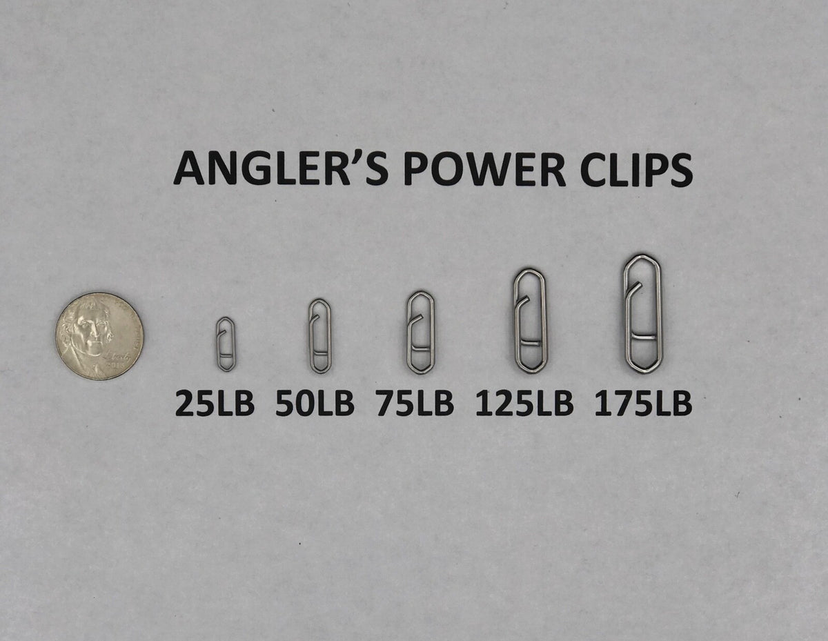 Heavy-Duty Fishing Power Clips 25lb-175lb Stainless Steel Bulk Pack