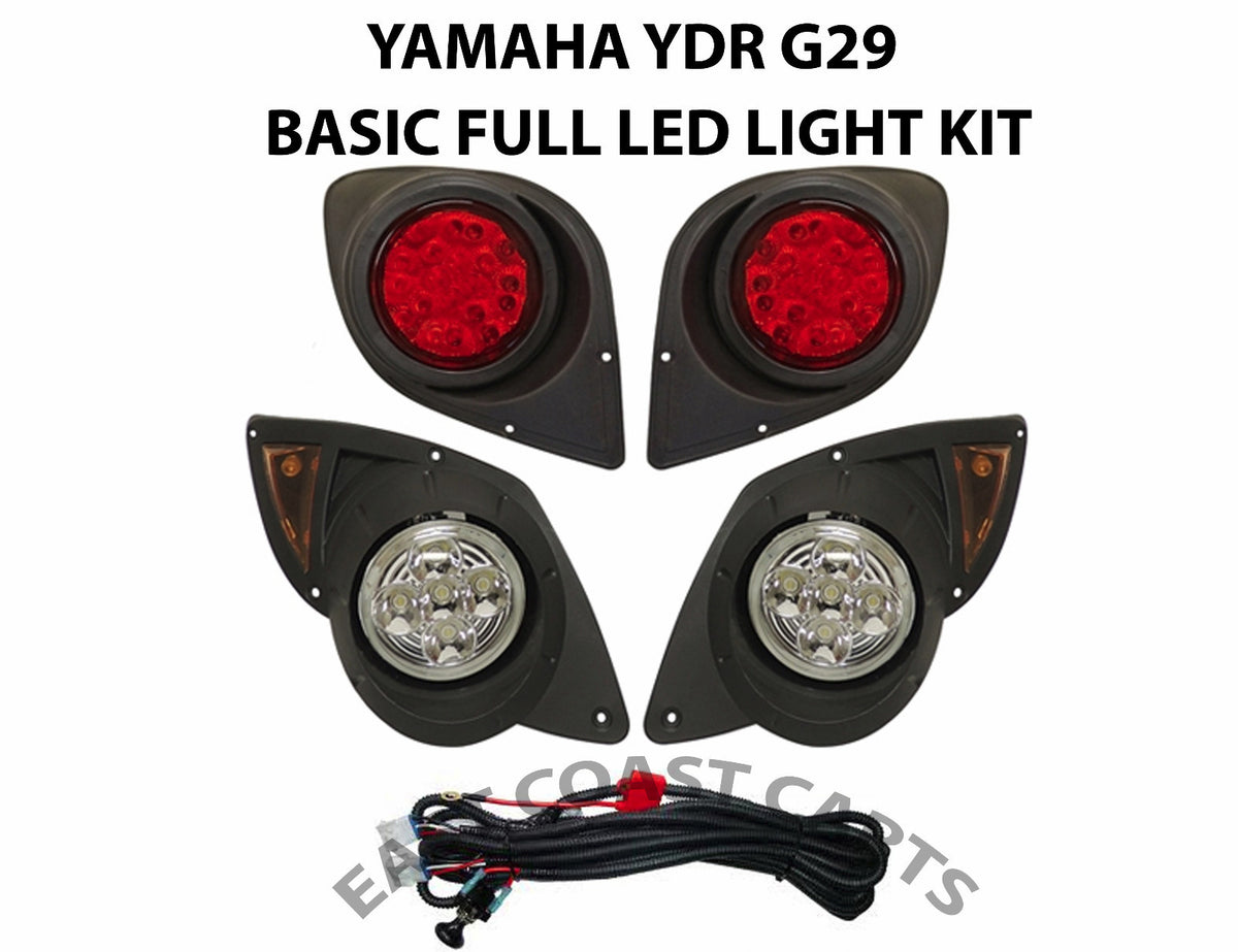 Golf Cart LED Headlight and Taillight Kit for Yamaha G29 YDR 2007-2016