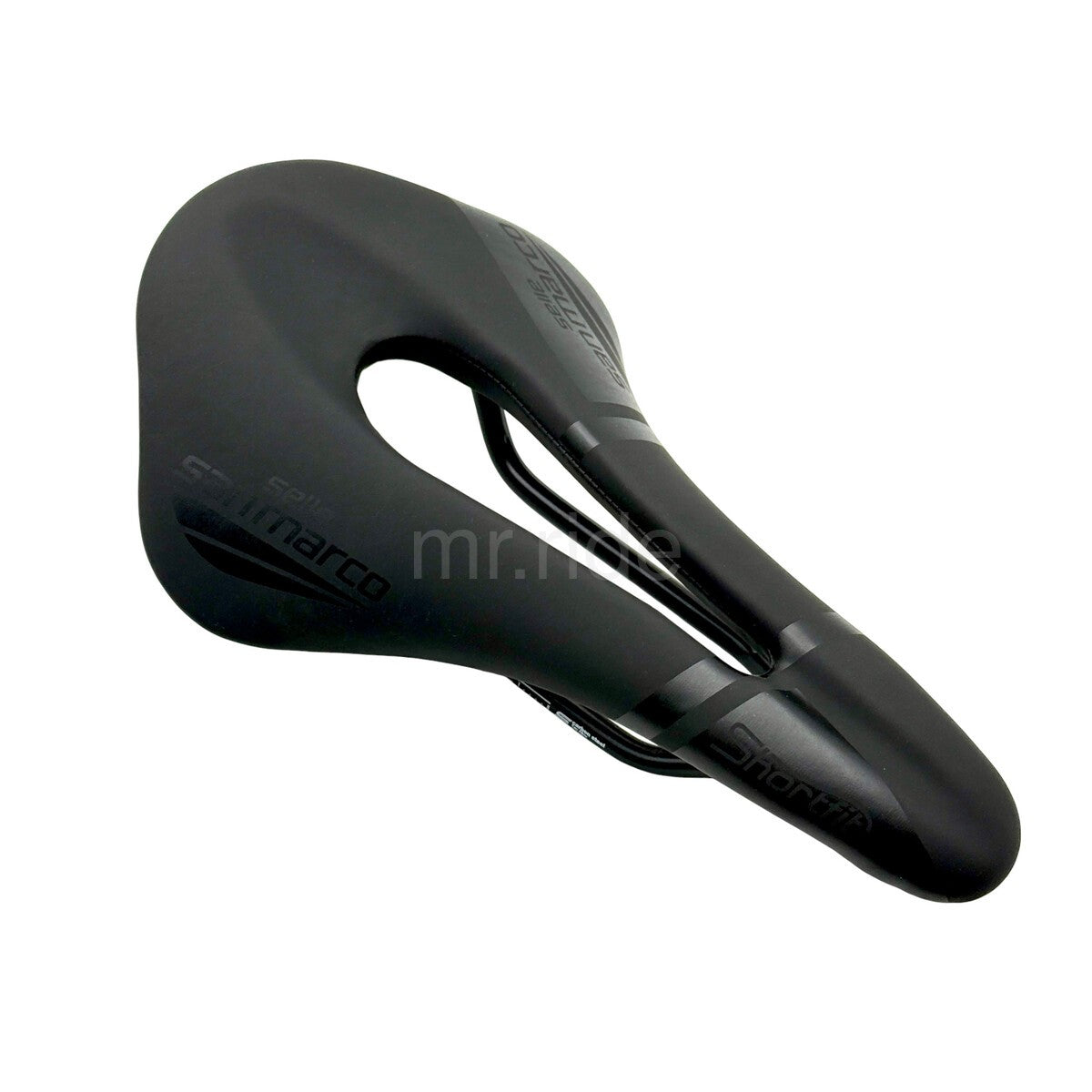 Selle San Marco ShortFit Bike Saddle 145x250mm Open-Fit Carbon Steel Rails Matte Black
