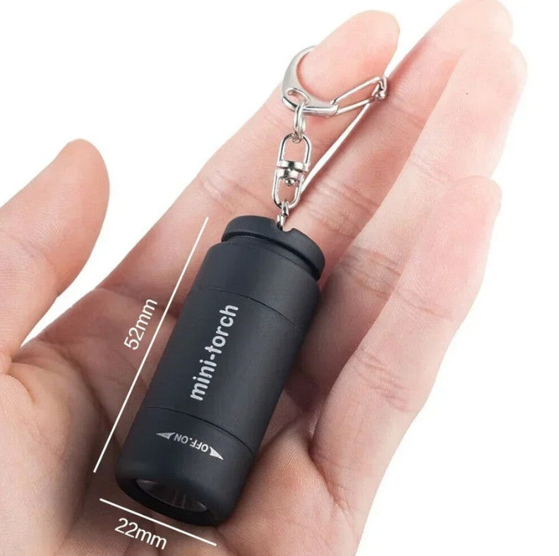 USB Rechargeable Mini LED Keychain Flashlight Waterproof Outdoor Torch