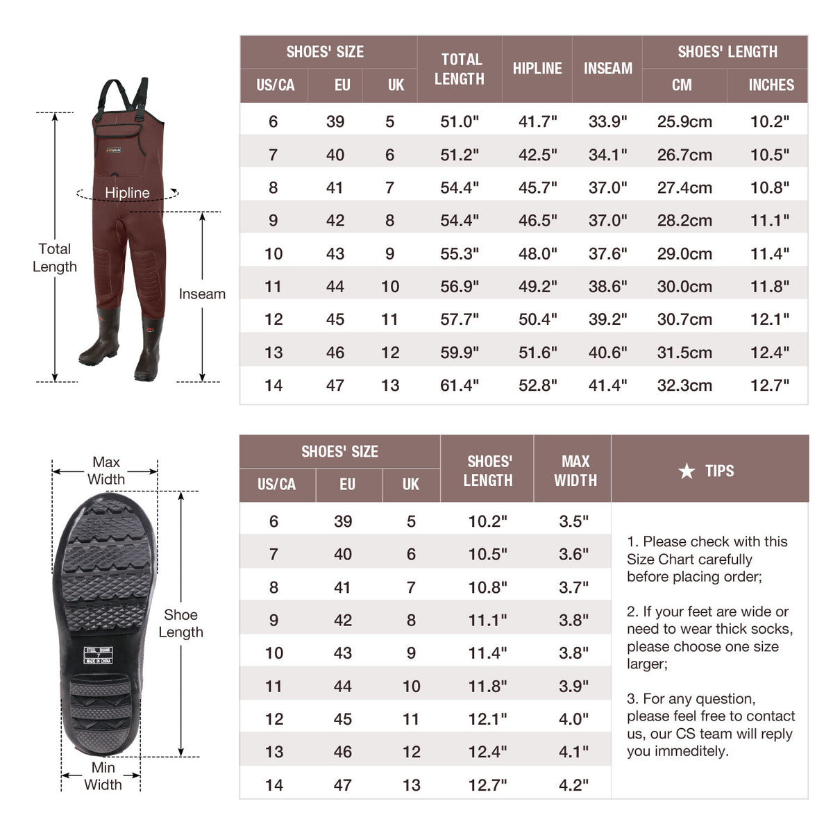 Unisex Neoprene Fishing Waders with Insulation and Cleated Boots - Waterproof Chest Waders for Hunting & Fishing