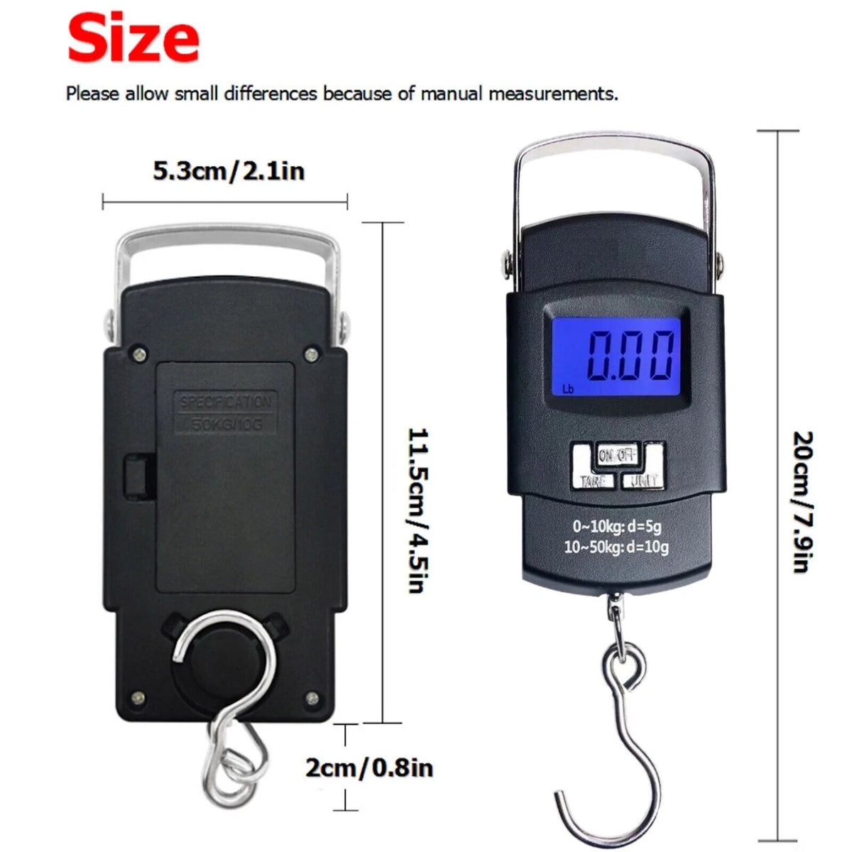 Portable Digital Luggage Scale 110lb / 50kg with Backlight and Hook