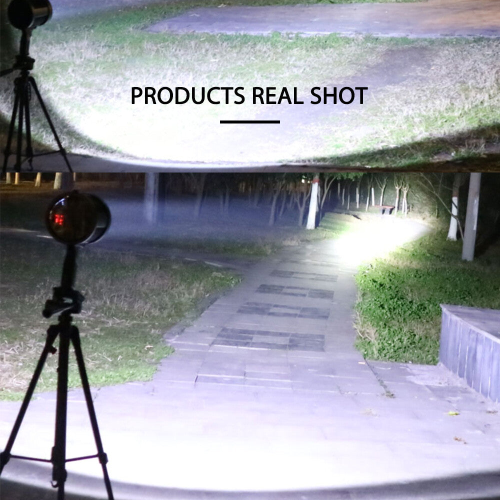 Super Bright LED Searchlight with 200000 Lumens, Handheld Camping Spotlight