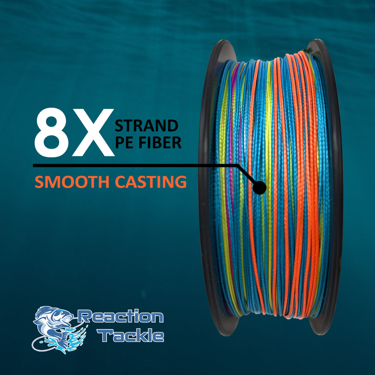 Reaction Tackle Lead Core Metered Trolling Line with Color Change Every 10 Yards
